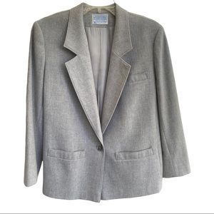 PENDLETON 100% virgin wool light gray blazer